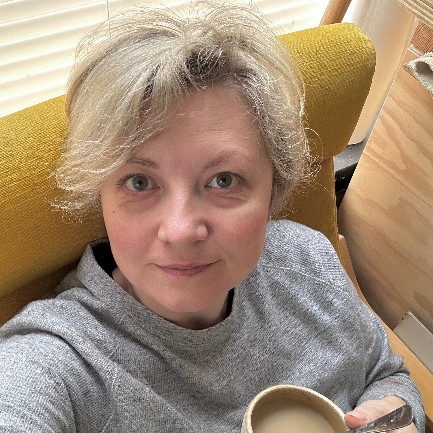 Local Artist Natalya is working with clay in her studio
s