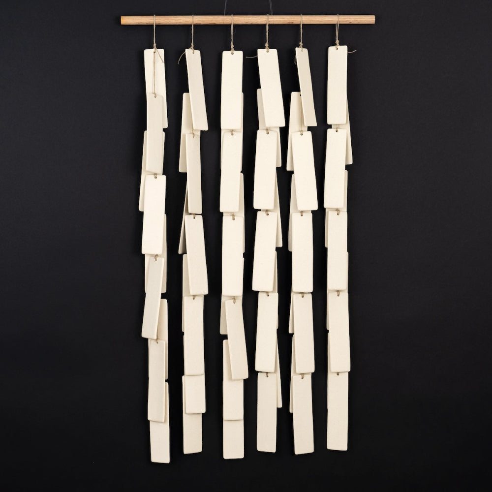 Rowan #2 ceramic curtain panel, handmade