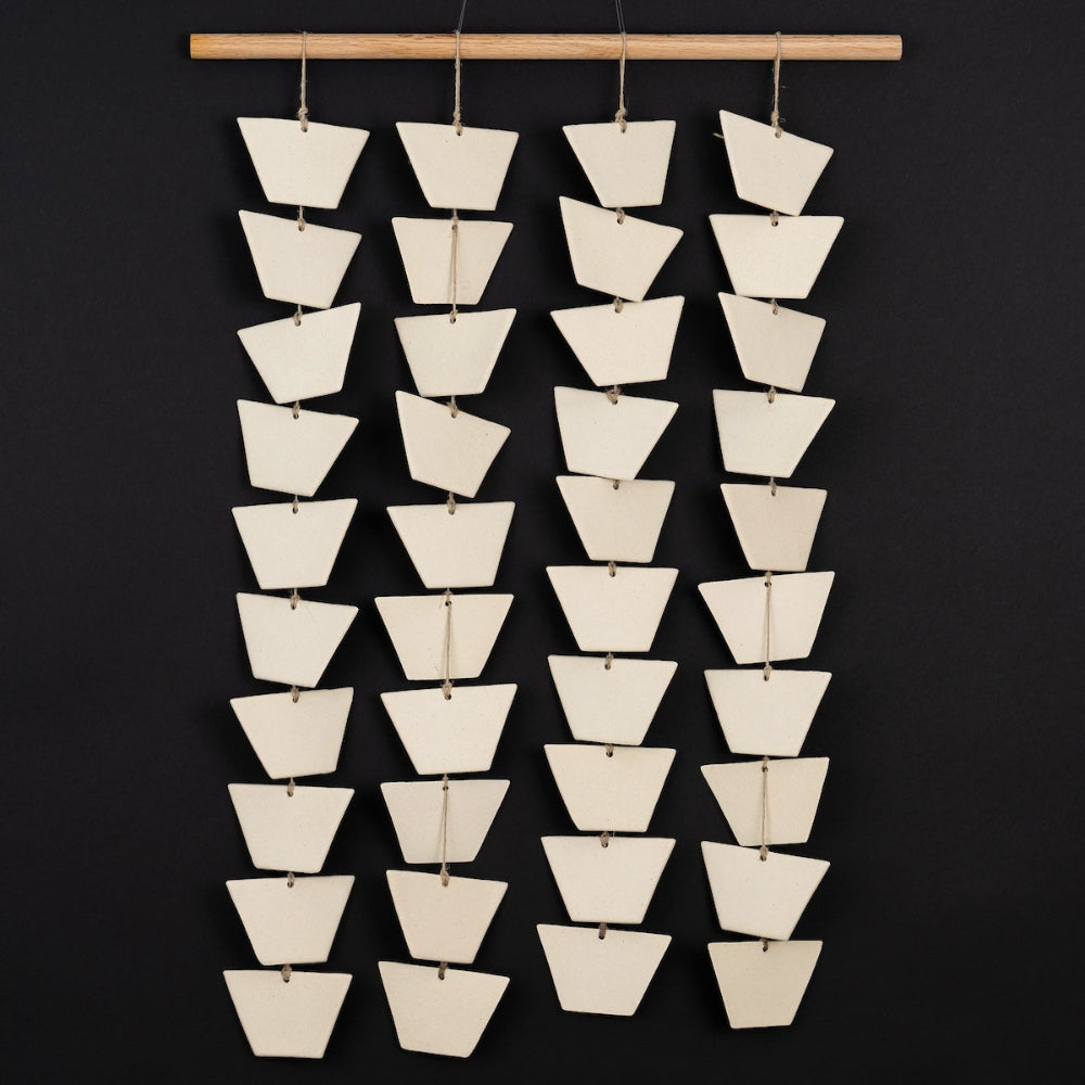 Sera ceramic curtain panel, handmade