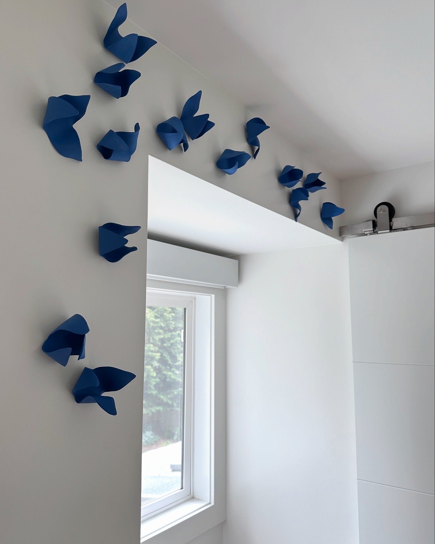 Ceramic wall tiles with flowing nature-inspired pattern, Seattle, WA