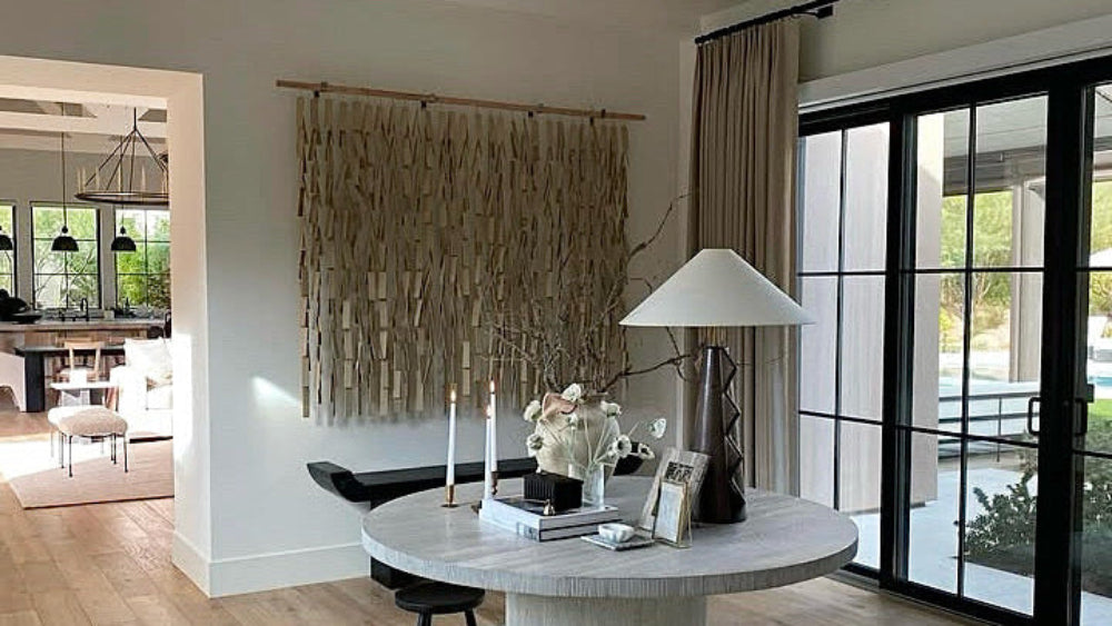 Interior ceramic curtain installation in a modern home in Seattle

Handmade sculptural clay panels in PNG

Decorative ceramic wall hanging for biophilic interiors on the East Side of Washington State