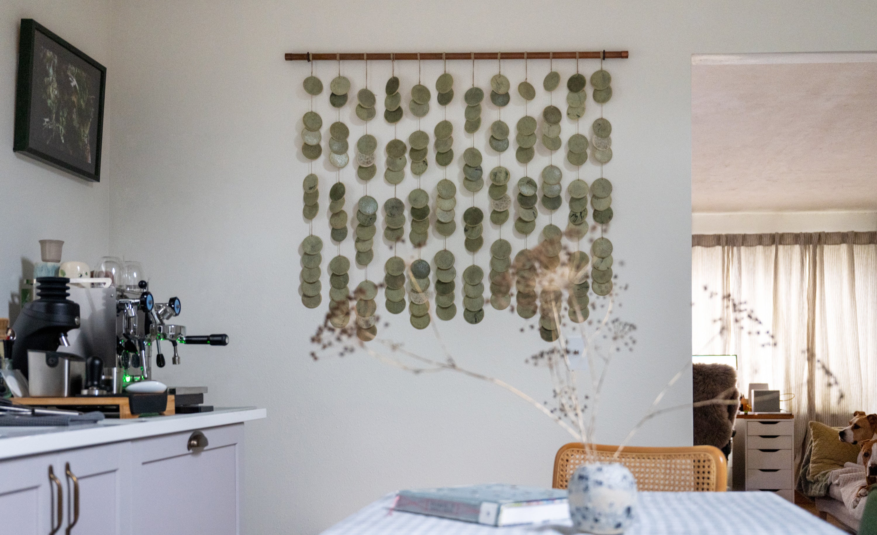 Custom ceramic wall installation in modern living room

Handmade ceramic wall sculpture project

Textured wall art installation by Natural Home Accents