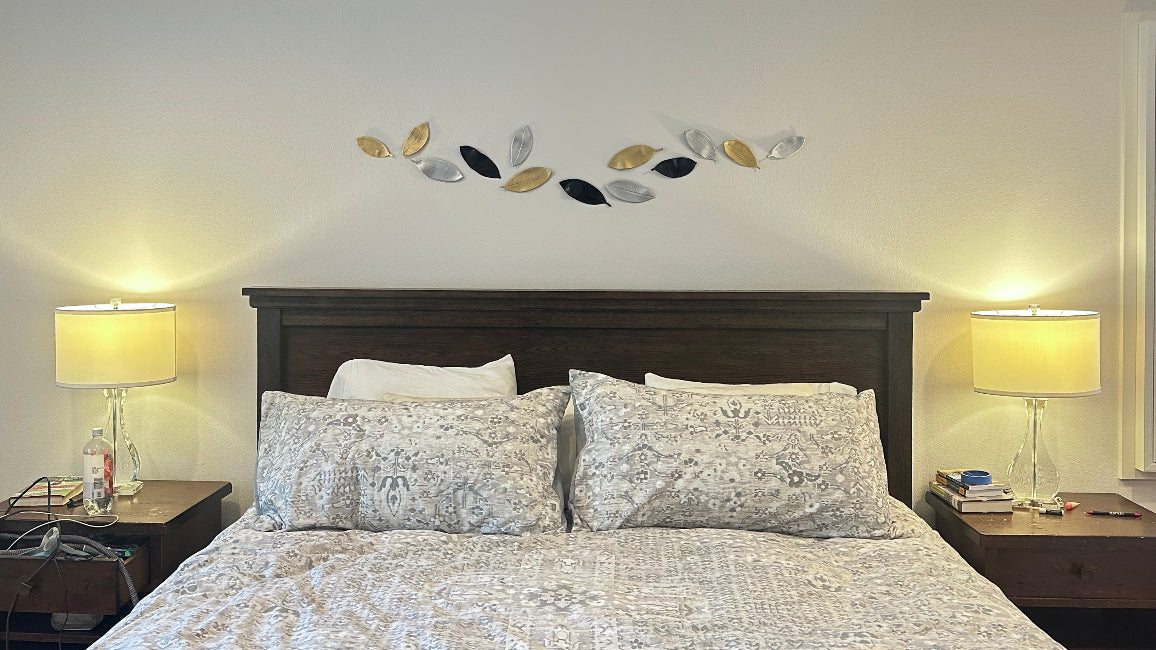 Close-up of a handmade ceramic wall sculpture with natural textures in Bellevue