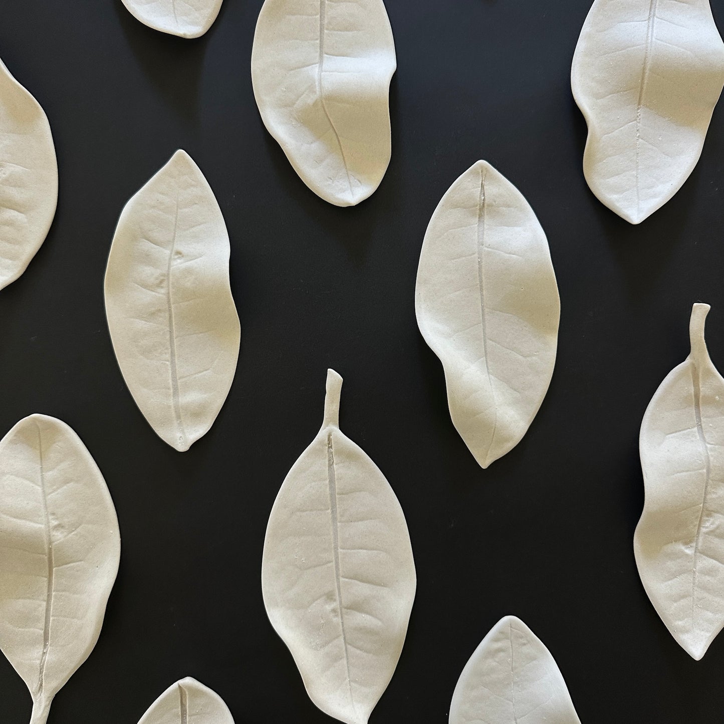 LEAVES ceramic wall sculpture set, Seattle, WA